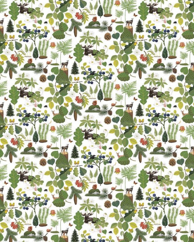 Skogsliv voksduk Grønn