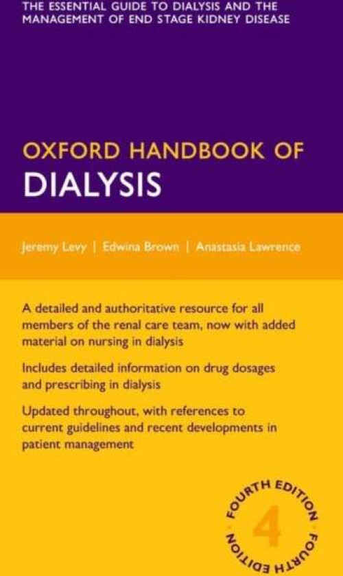 Oxford Handbook of Dialysis av Jeremy (Consultant Nephrologist and Adjunct Professor of Medicine Consultant Nephrologist and Adjunct Professor of Medi