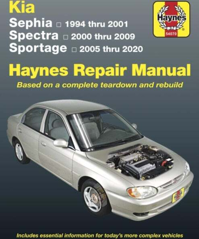 Kia Sephia, Spectra & Sportage covering Sephia (94-01), Spectra (00-09) & Sportage (05-20) av Haynes Publishing