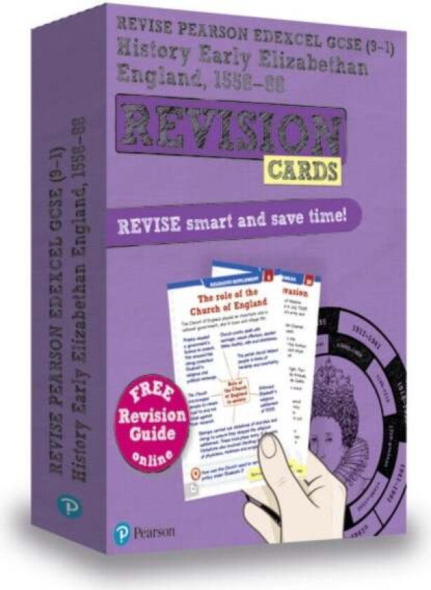 Pearson REVISE Edexcel GCSE History Elizabethan England Revision Cards (with free online Revision Gu av Brian Dowse