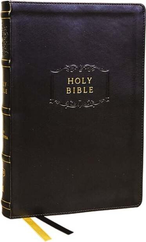 KJV, Center-Column Reference Bible with Apocrypha, Leathersoft, Black, 73,000 Cross-References, Red av Thomas Nelson