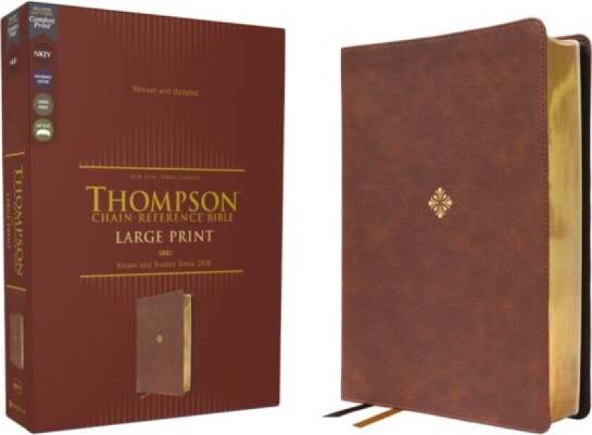 NKJV, Thompson Chain-Reference Bible, Large Print, Leathersoft, Brown, Red Letter, Comfort Print