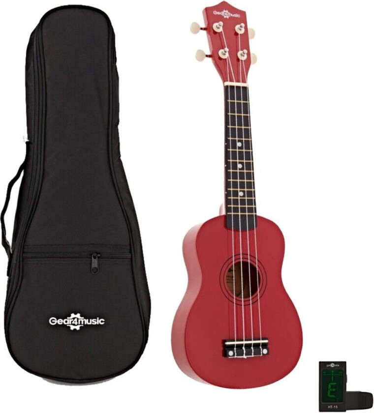 Gear4Music Ukulelepakke fra Gear4music Rød