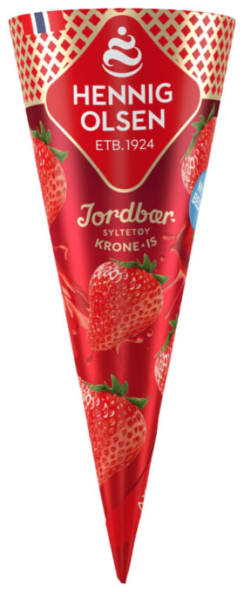 Krone-Is Jordbær 125ml