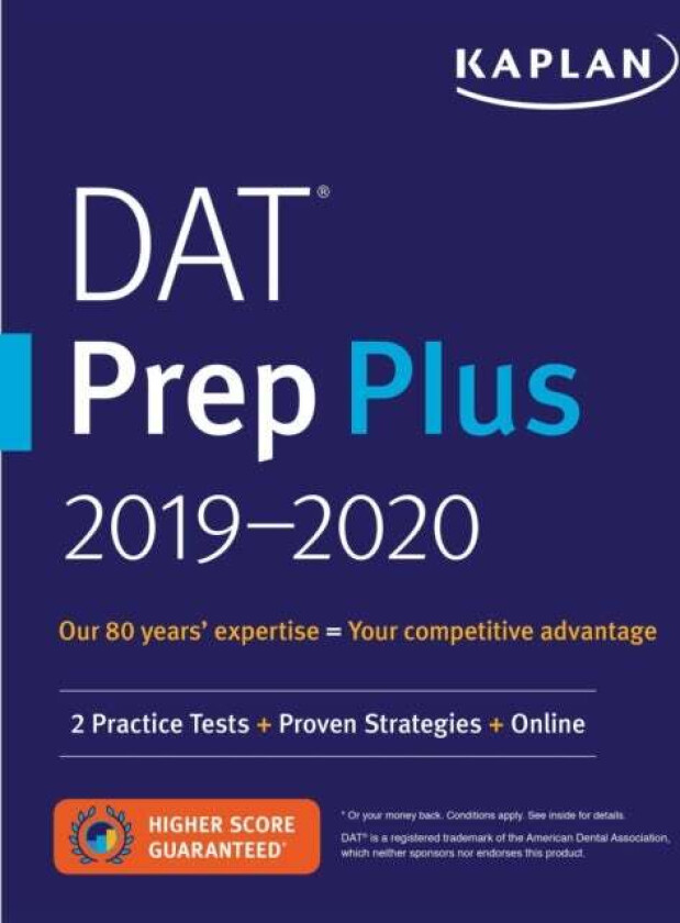DAT Prep Plus 2019-2020 av Kaplan Test Prep