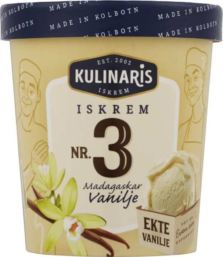 Kulinaris Iskrem Vanilje 0,5l