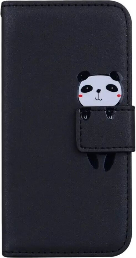 Samsung Galaxy S23 Flip Deksel med Stropp / Ståfunksjon / Kortholder - Svart (Panda)