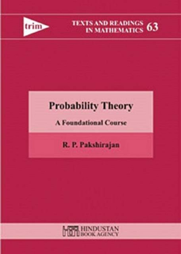 Probability theory av R.P Pakshirajan