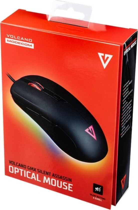 Modecom Volcano Gmx Silent Assassin - Mus - Optisk - 6 Knapper - Kablet - Usb - Svart