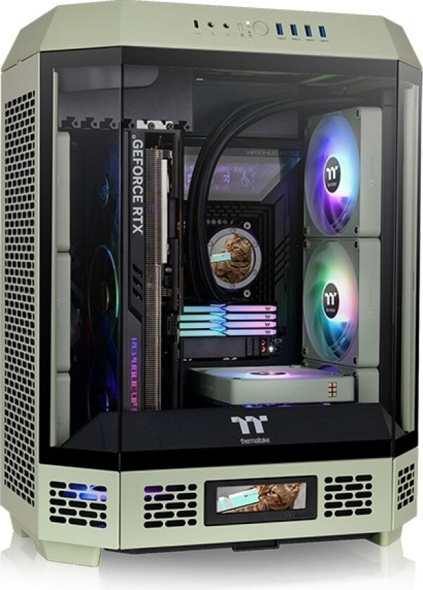 Ca-1Z1-00Mewn-00, Midi Tower, Pc, Ljusgrön, Atx, Micro Atx, Mini-Itx, Spcc, Härdat Glas, Spela