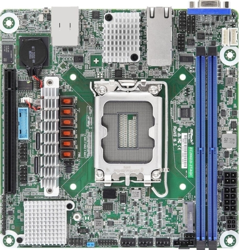Pyta Gówna Asrock Asrock Mainboard Ec266d2i-2T/Aqc Mini-Itx Sockel 1700 Ddr5-Only Single
