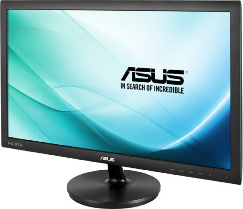 Asus Vs247hr - Led-Skjerm - 23.6" - 1920 X 1080 Full Hd (1080P) - 250 Cd/M² - 2 Ms - Hdmi, Dvi-D, Vga - Svart