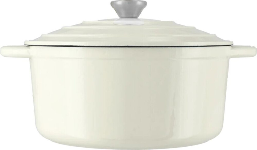 støpejernsgryte rund 5 l Creme