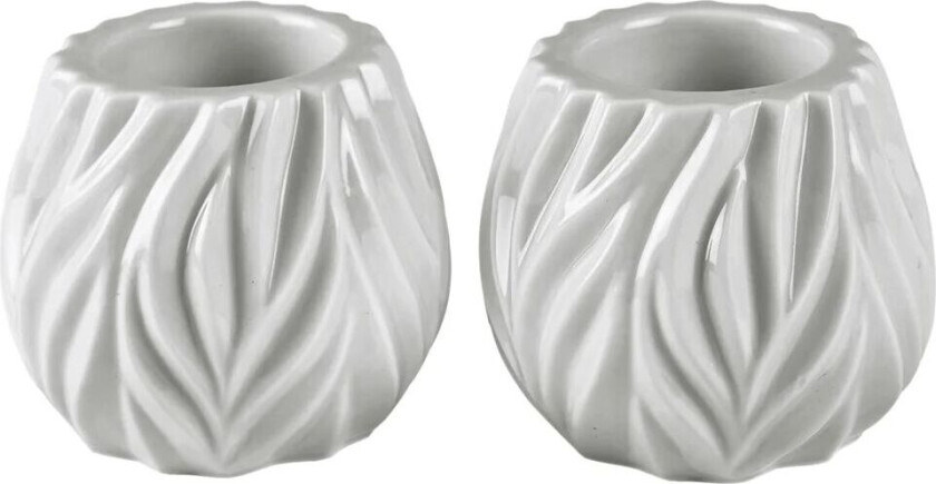 Flame telysestake 2-stk. Hvit