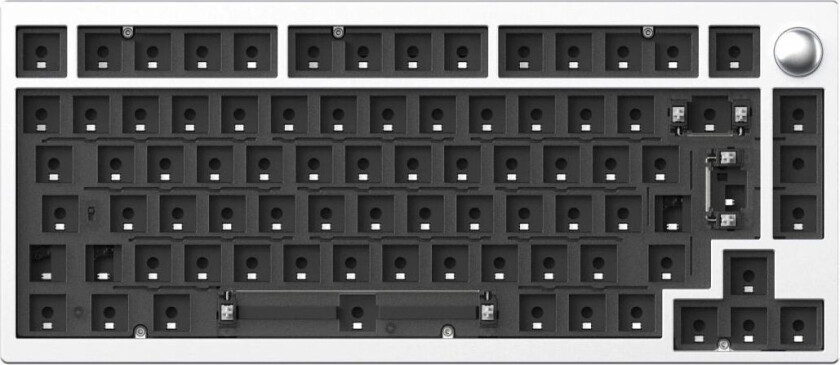 P1 Pro Qmk 75% Rgb Iso Trådløs Barebone - Space Silver