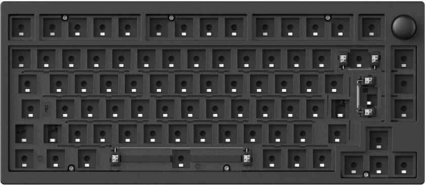 P1 Pro Qmk 75% Rgb Iso Trådløs Barebone - Carbon Black