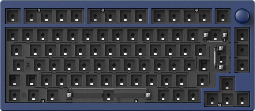 P1 Qmk 75% Rgb Iso Trådløs Barebone - Navy Blue
