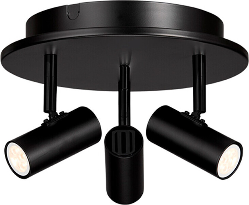 - Cato Triospot Taklampe Mat Svart/Matt Svart