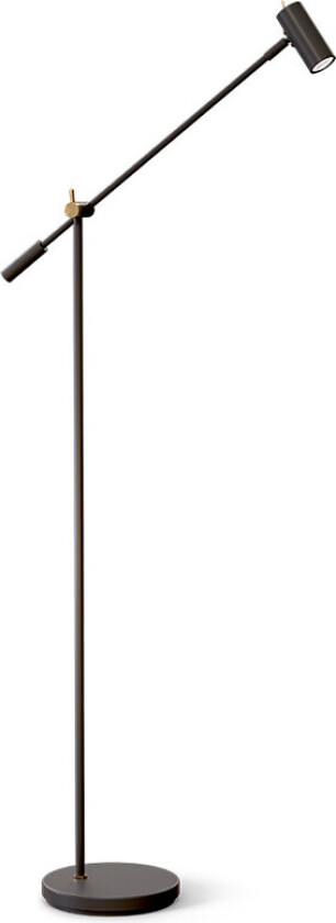 - Cato Gulvlampe Dim. Matt Svart/Messing