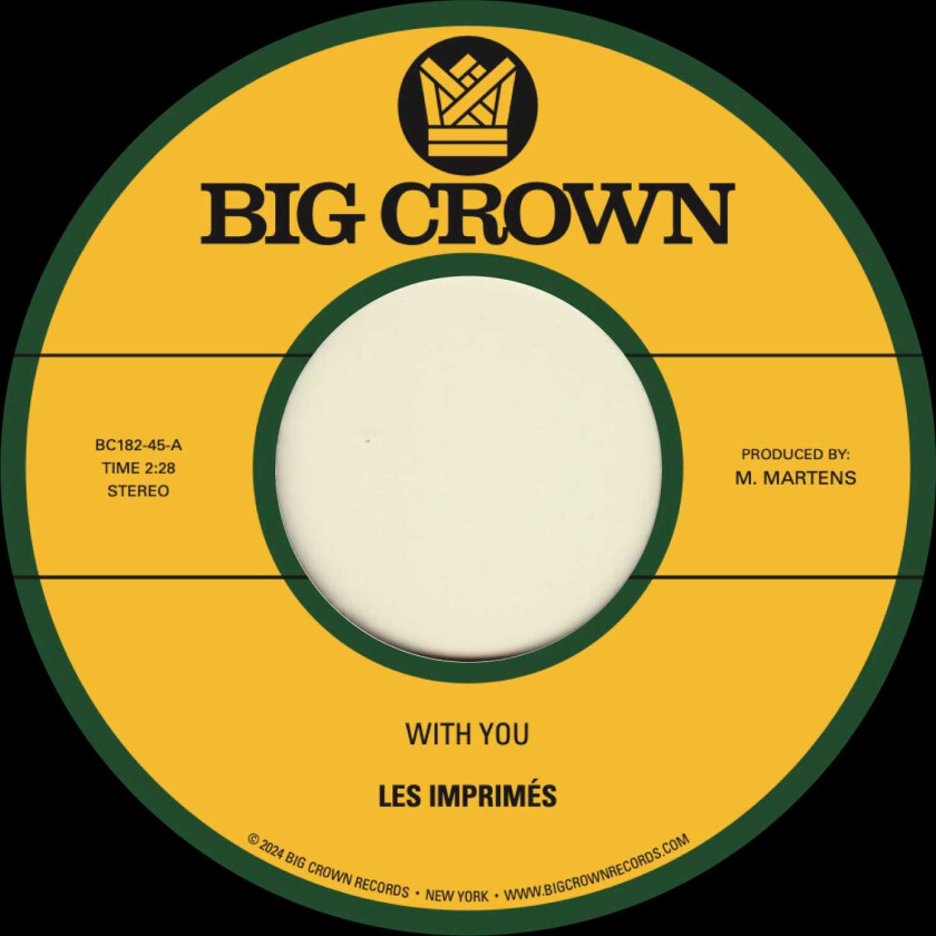 Les Imprimés With You / Only Love LP/Vinyl