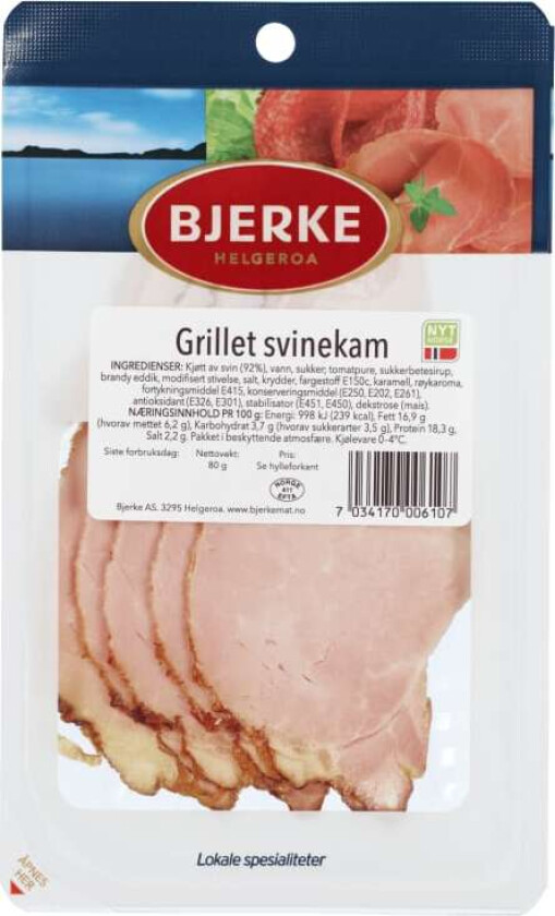 Grillet Svinekam 80g