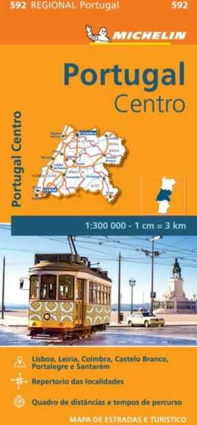 Portugal Centro Michelin Regional Map 592 Map