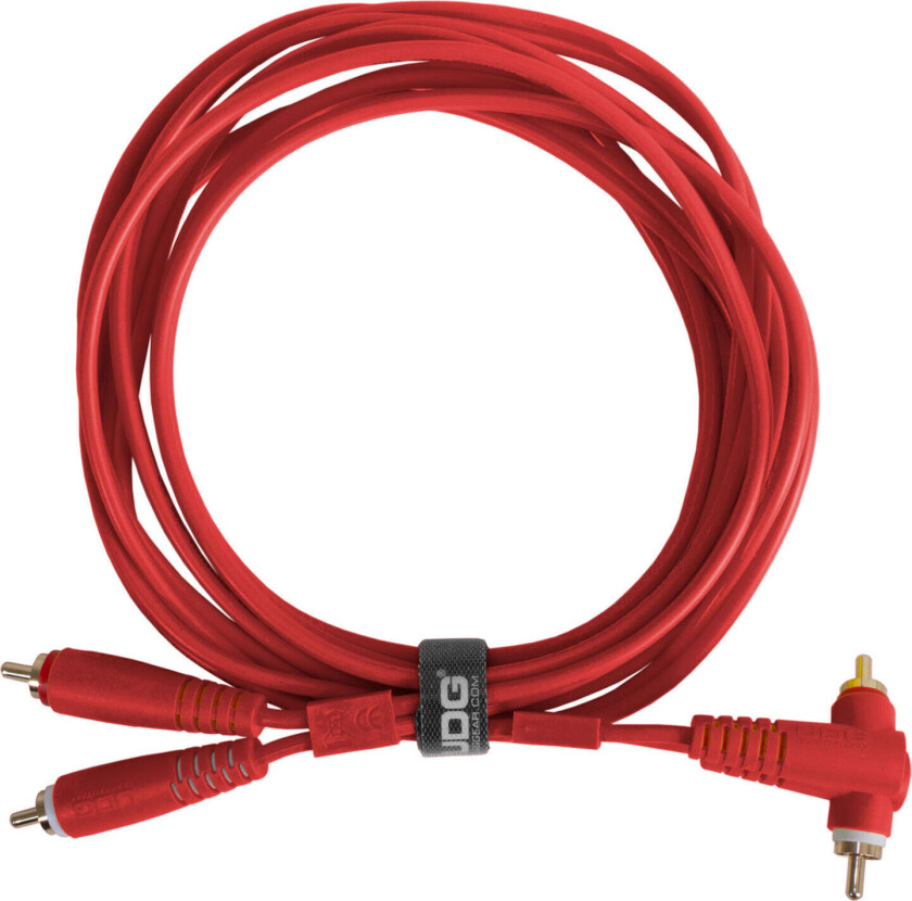 Gear Lydkabel 2x Rca - 2x Vinkel Rca Red 3m