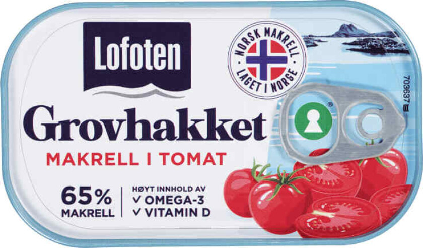 Makrell i Tomat Grovhakket 110g