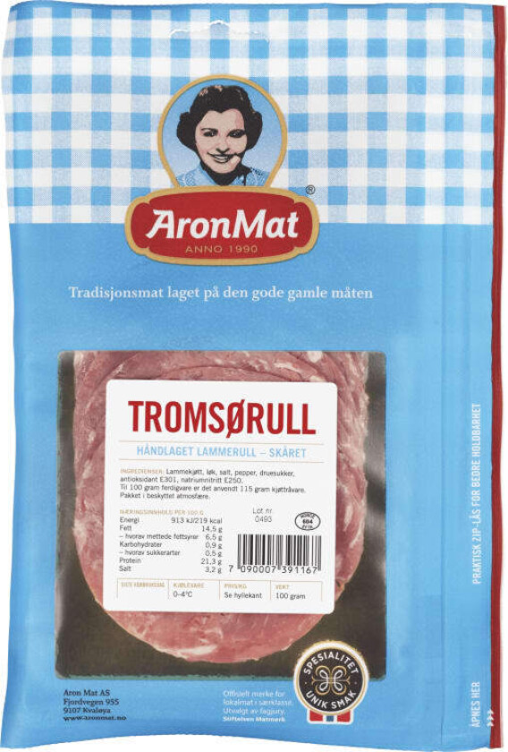 Aron Mat Skåret Tromsørull 100g