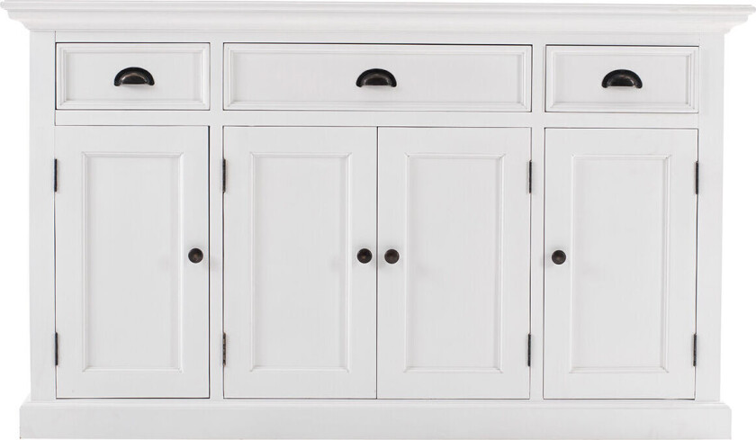 Halifax skjenk med 4 dører og 3 skuffer, hvit.