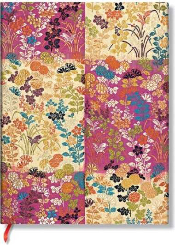 Karaori Pink (Japanese Kimono) Ultra Lined Softcover Flexi Journal (Elastic Band Closure)