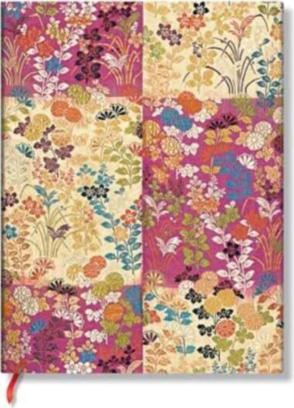 Karaori Pink (Japanese Kimono) Ultra Unlined Softcover Flexi Journal (Elastic Band Closure)