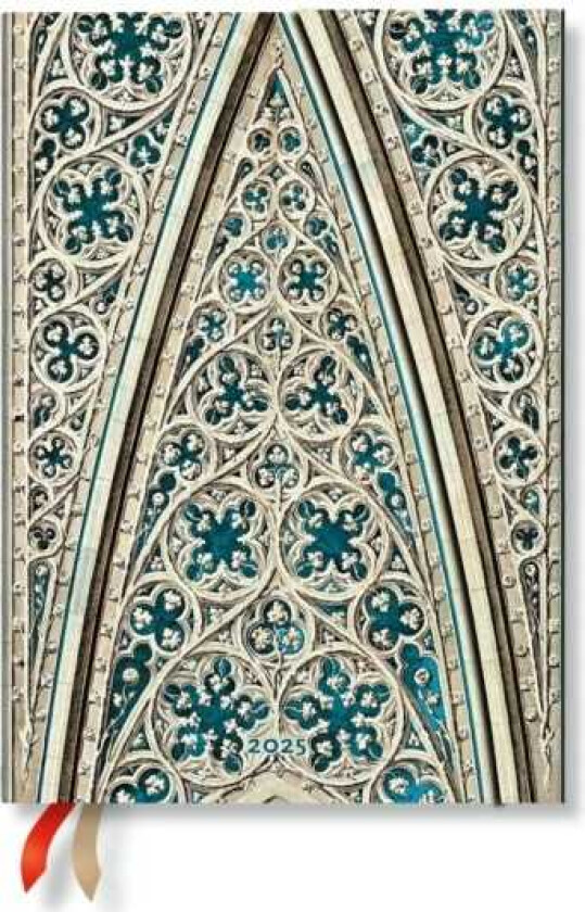 Vault of the Milan Cathedral (Duomo di Milano) Midi 12month Horizontal Hardback Dayplanner 2025 (Wrap Closure)