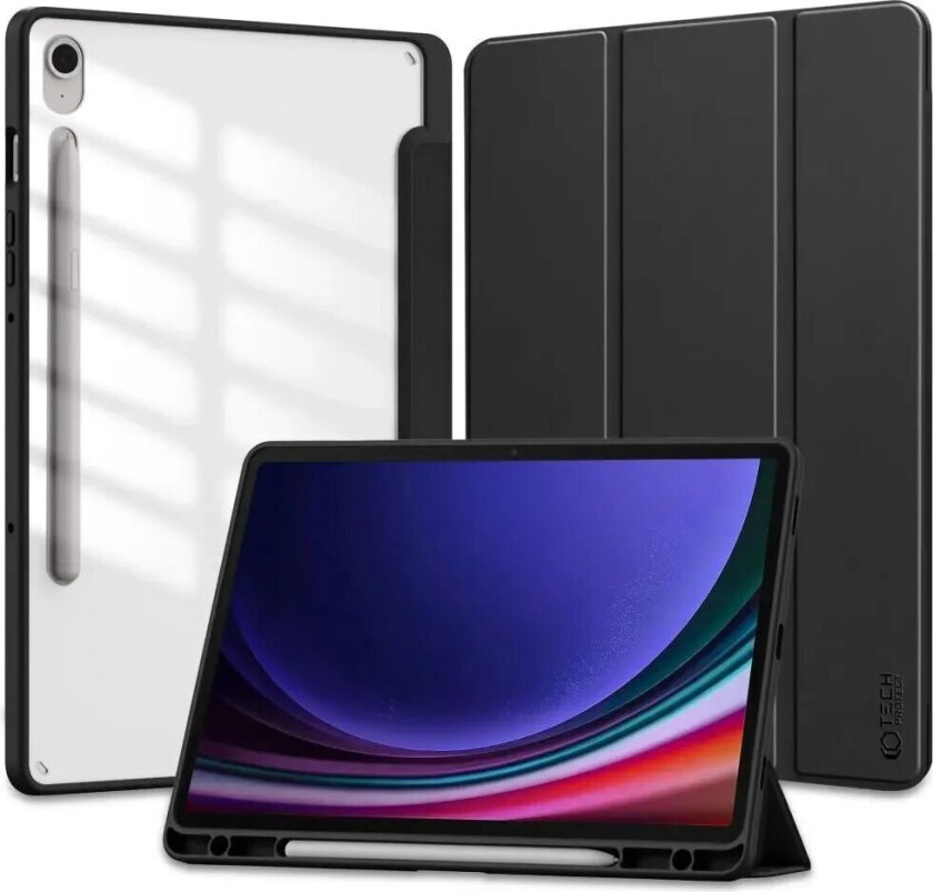 Tech-Protect Samsung Galaxy Tab S9 FE Tech-Protect SC Hybrid Tri-fold Deksel - Svart
