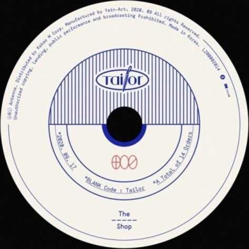 Blank Shop Vol.1: Tailor (Incl. 24pg Lyric Book + Postcards, Sticker) CD