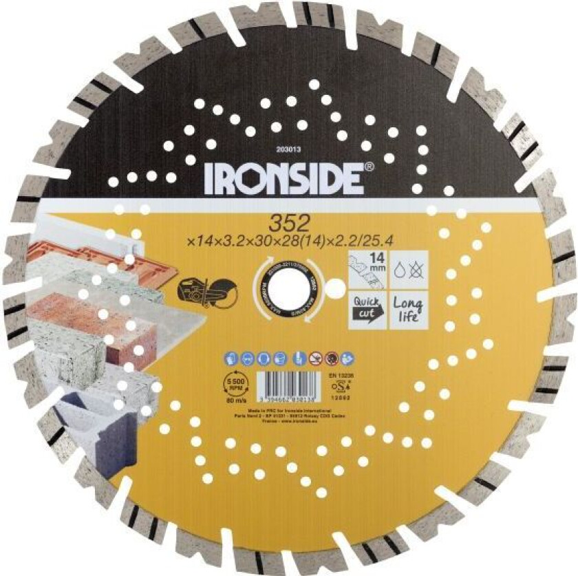 203013 Diamantkappeskive Ø125 mm 352 mm