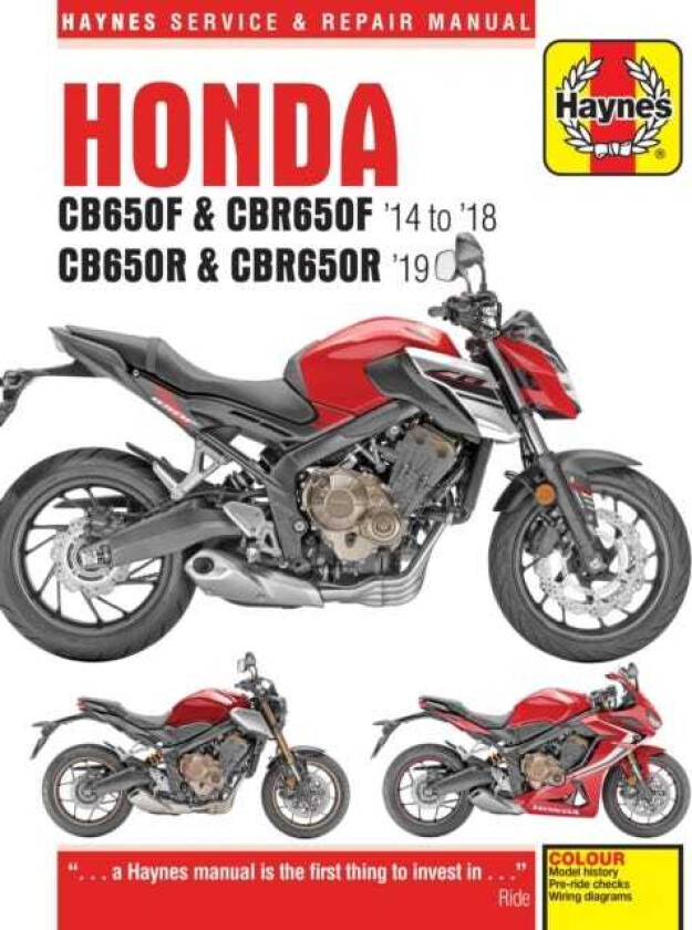 Honda CB650F & CBR650F, CB650R & CBR650R (14  19)  2014 to 2019