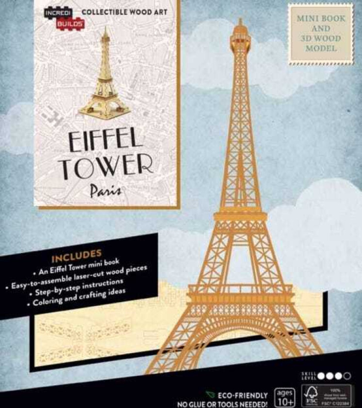 IncrediBuilds: Paris: Eiffel Tower Book and 3D Wood Model