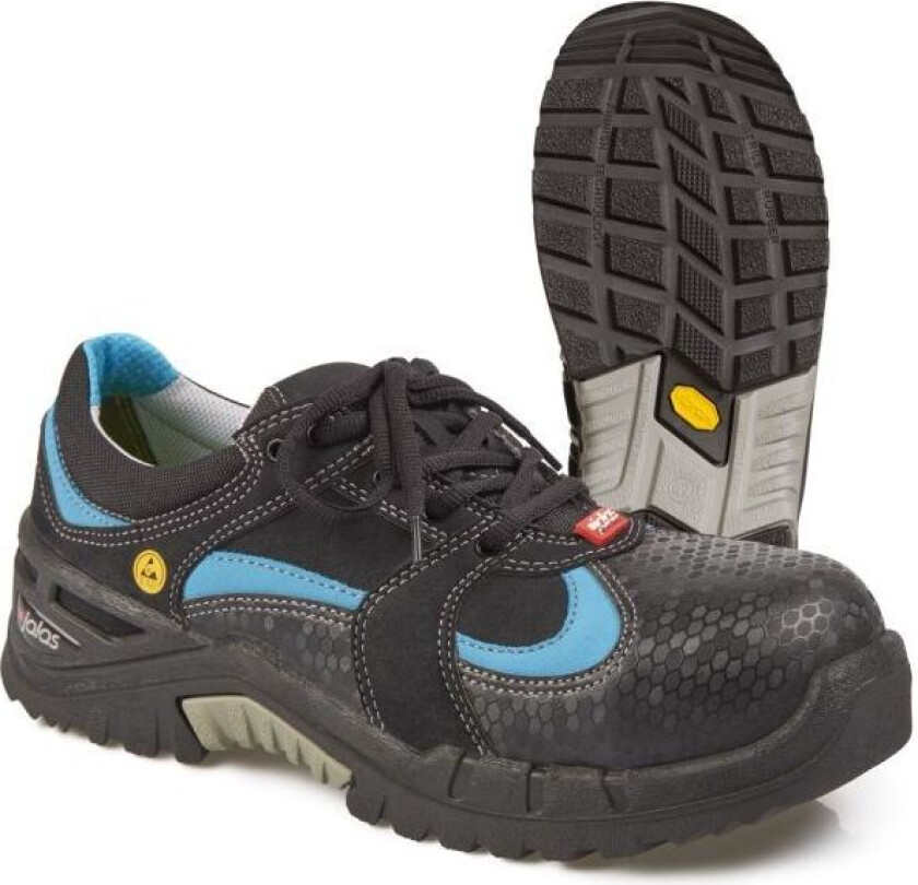 9615 Flow Vernesko S3, kompositthette, svart/blå Str. 40