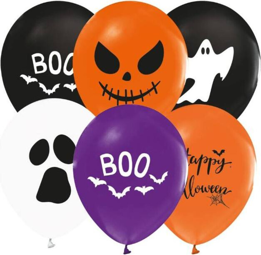 Ballonger -Halloween m/print- pk/8