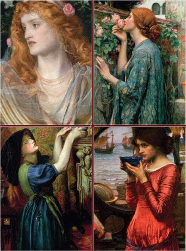 Set of Four Magnetic Notepads: PreRaphaelites A Collection of Handy Notepads with Easy Magnetic Fastening, Contained Within a Decorative Box