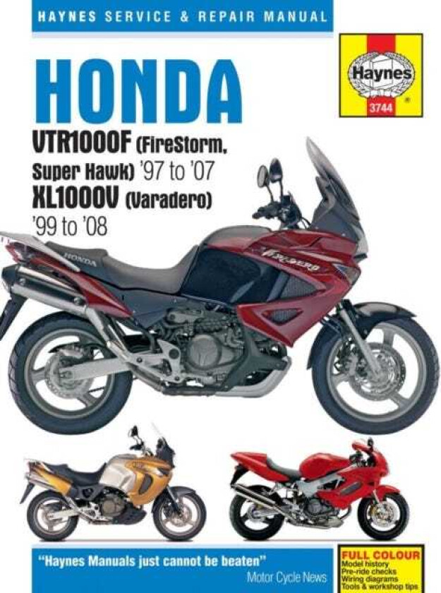 Honda VTR1000F (FireStorm, Super Hawk) (97  07) & XL1000V (Varadero) (99  08) Haynes Repair Manual