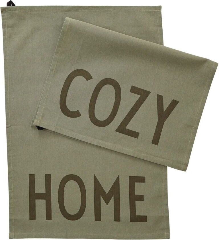 kjøkkenhåndkle favoritt 2 deler Cozy-home-olive green