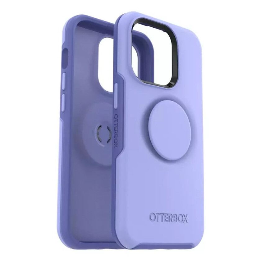 + POPSOCKETS Symmetry Series iPhone 14 Pro Håndverker Deksel med Innebygd PopGrip - Lilla