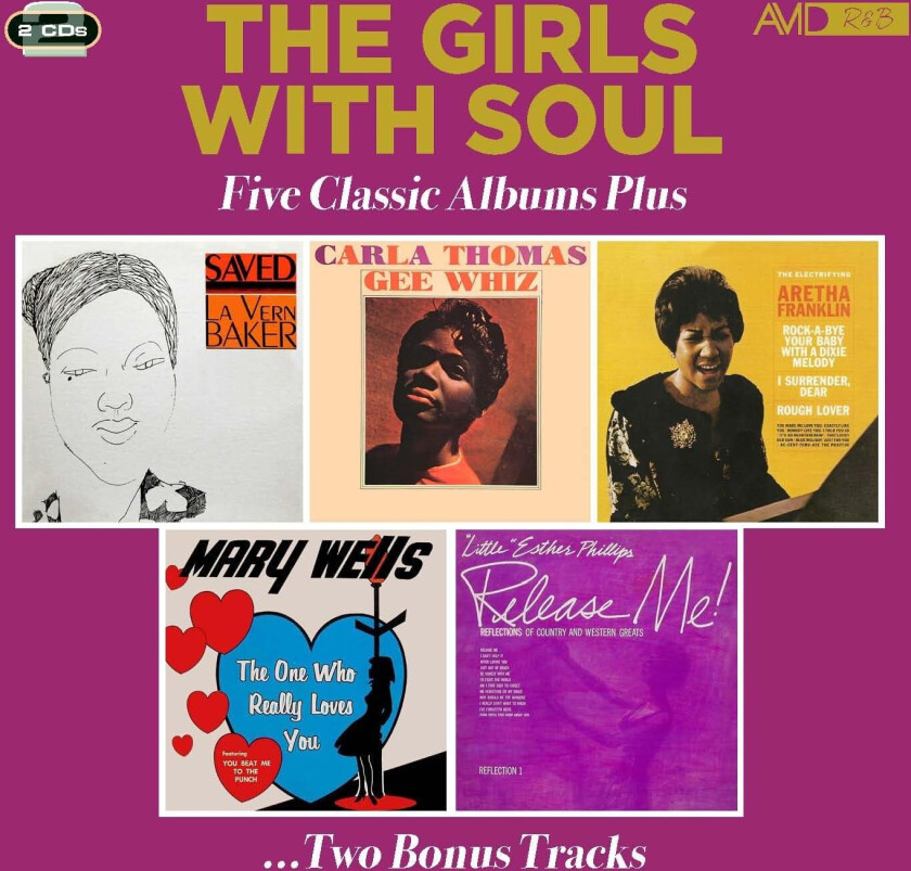LaVern Baker, Carla Thomas, Aretha Franklin, Mary Wells, Esther Phillips The Girls With Soul Five Classic Albums Plus CD