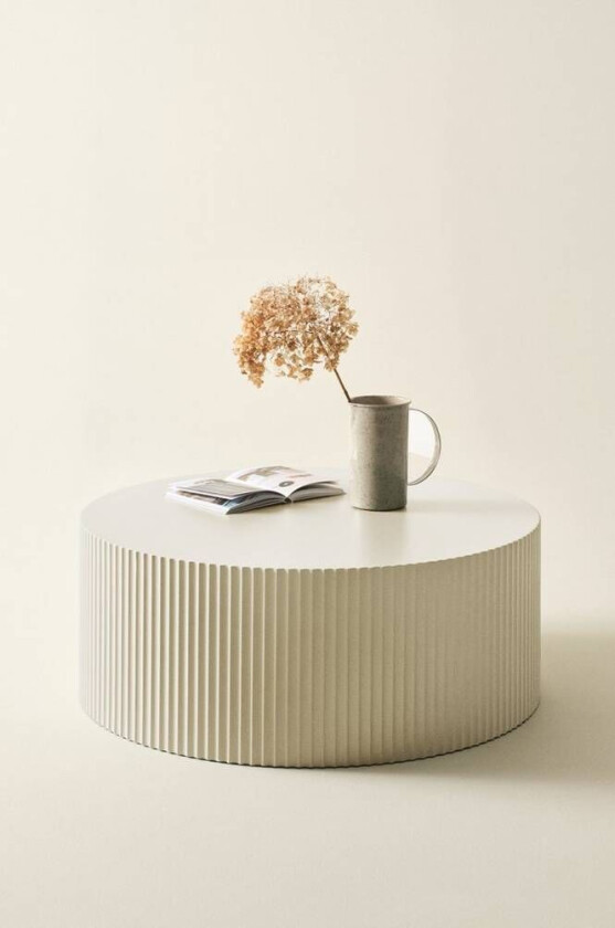 Bilde av sofabord, diameter 90 cm Naturhvit