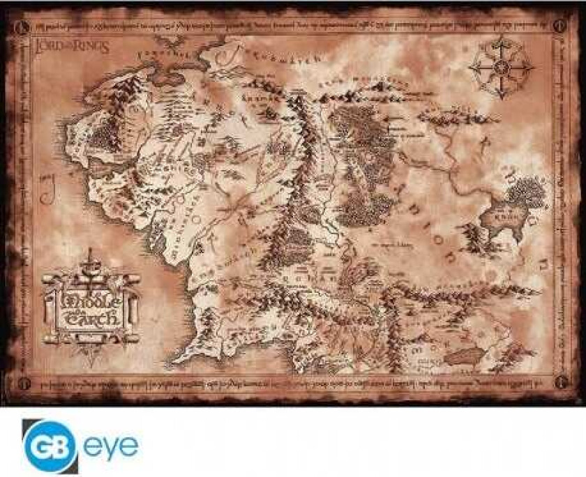 Lord of the Rings Plakat Map