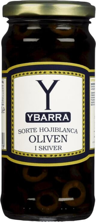 Oliven Sorte skivet 230g