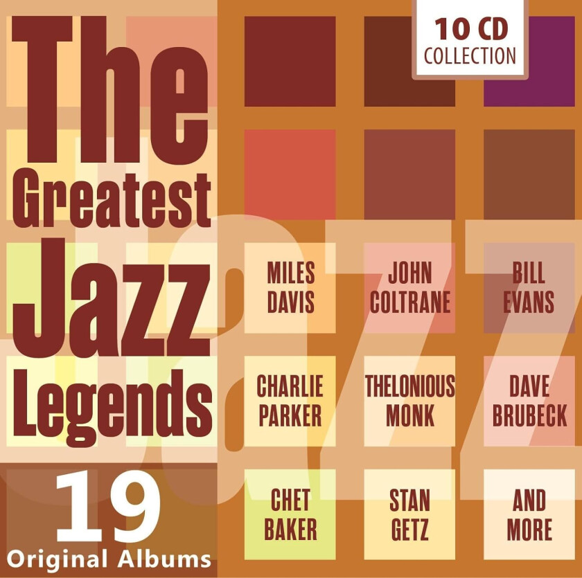 Miles Davis, John Coltrane, Bill Evans, Charlie Parker, Thelonious Monk, Dave Brubeck, Chet Baker, Stan Getz  The Greatest Jazz Legends (19 Original Albums)  CD