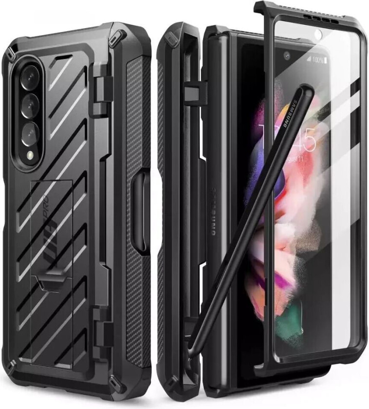 SUPCASE Samsung Galaxy Z Fold3 (5G) SUPCASE Unicorn Beetle Pro Deksel m. Skjermbeskytter - Svart